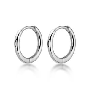 1 Pairs Punk Stainless Steel Men Women Round Street Hip Hop Earrings